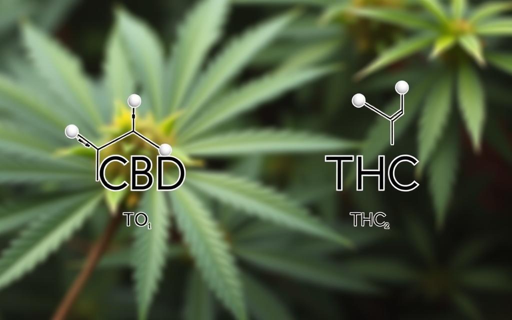 CBD and THC Molecular Structure